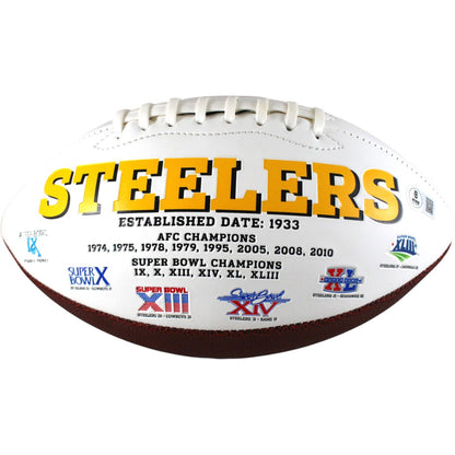 Jack Sawyer Autographed Pittsburgh Steelers Logo Football