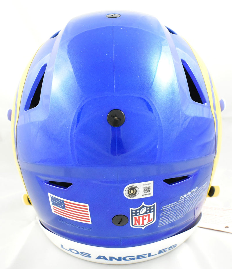 Kurt Warner Signed Los Angeles Rams Riddell Speedflex Authentic Helmet
