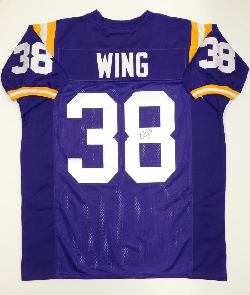 Brad Wing Autographed Purple Custom Jersey
