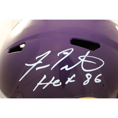 Fran Tarkenton Signed Minnesota Vikings Throwback Replica Helmet