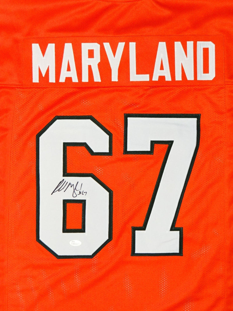 Russell Maryland Signed Orange Custom College Style Jersey