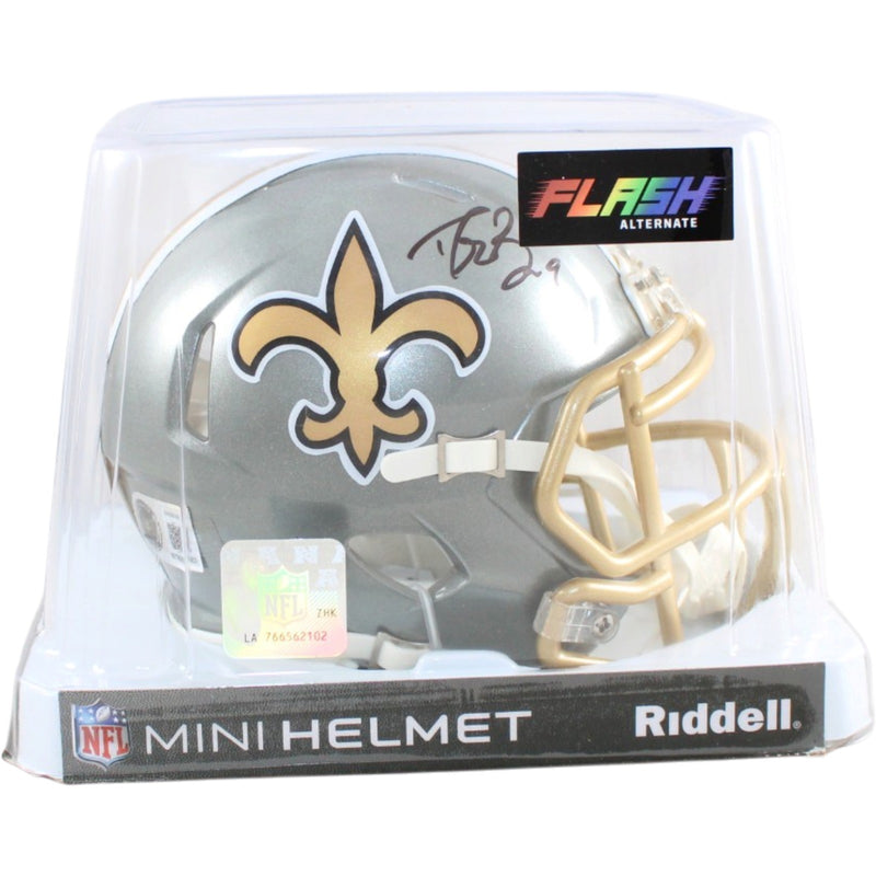 Drew Brees Signed New Orleans Saints Flash Edition Mini Helmet