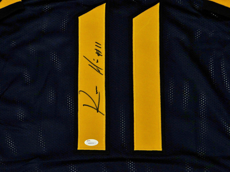 Kevin White Signed Blue & Yellow College-Style Custom Jersey