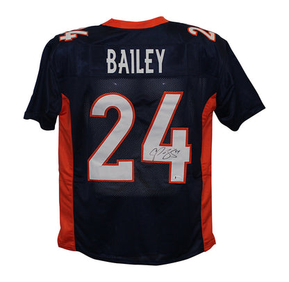 Champ Bailey Signed Denver Broncos Custom Blue Jersey (BAS)
