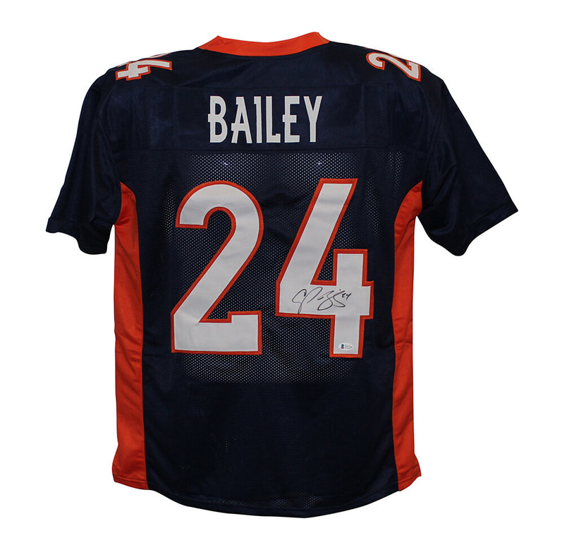 Champ Bailey Signed Denver Broncos Custom Blue Jersey (BAS)