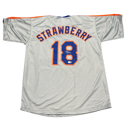 Darryl Strawberry New York Mets Signed Custom Baseball Jersey (BAS)
