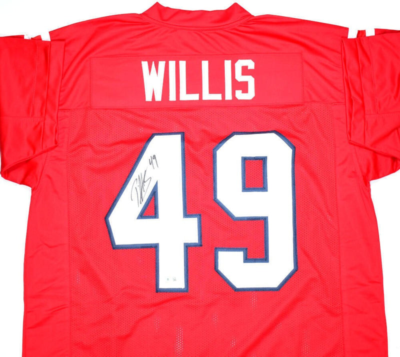 Patrick Willis Autographed Red College Style Jersey