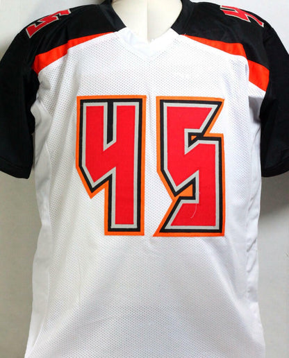 Devin White Autographed Custom White/Black Football Jersey