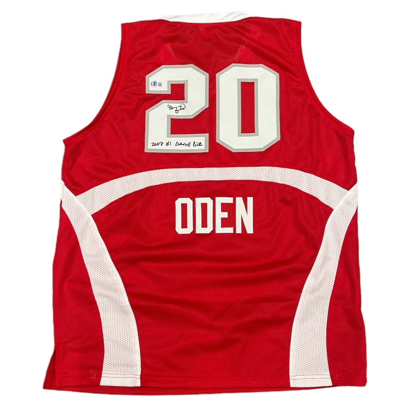 Greg Oden Signed Ohio State Buckeyes Custom Jersey #1 Pick Beckett