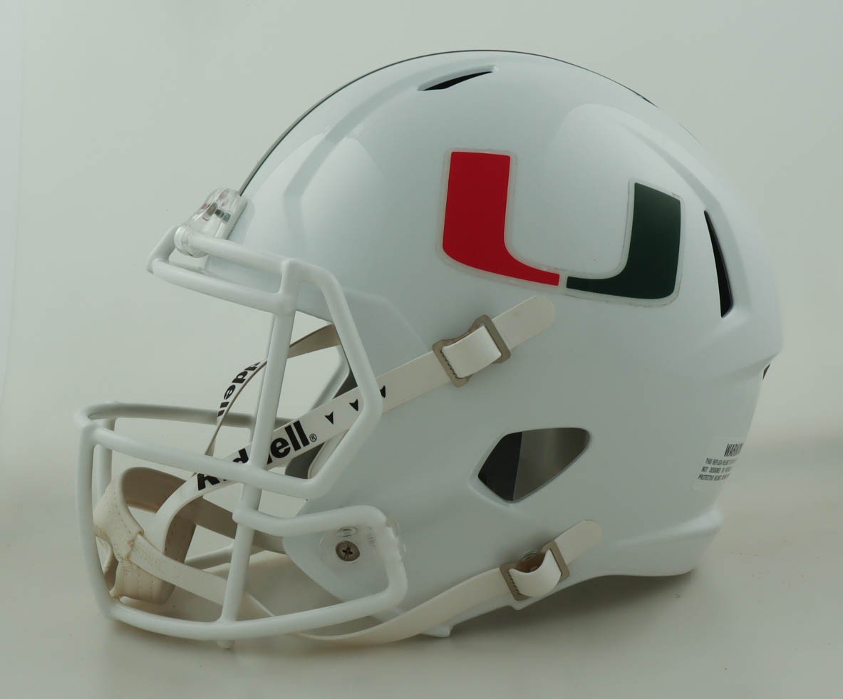 Willis McGahee Signed Miami Hurricanes Full Size Helmet