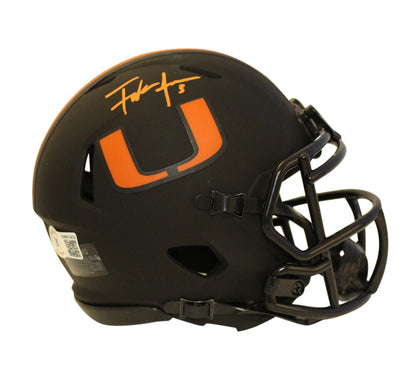 Frank Gore Autographed Miami Hurricanes Eclipse Speed Mini Helmet