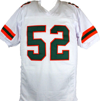 Ray Lewis Signed White Custom College Style Jersey