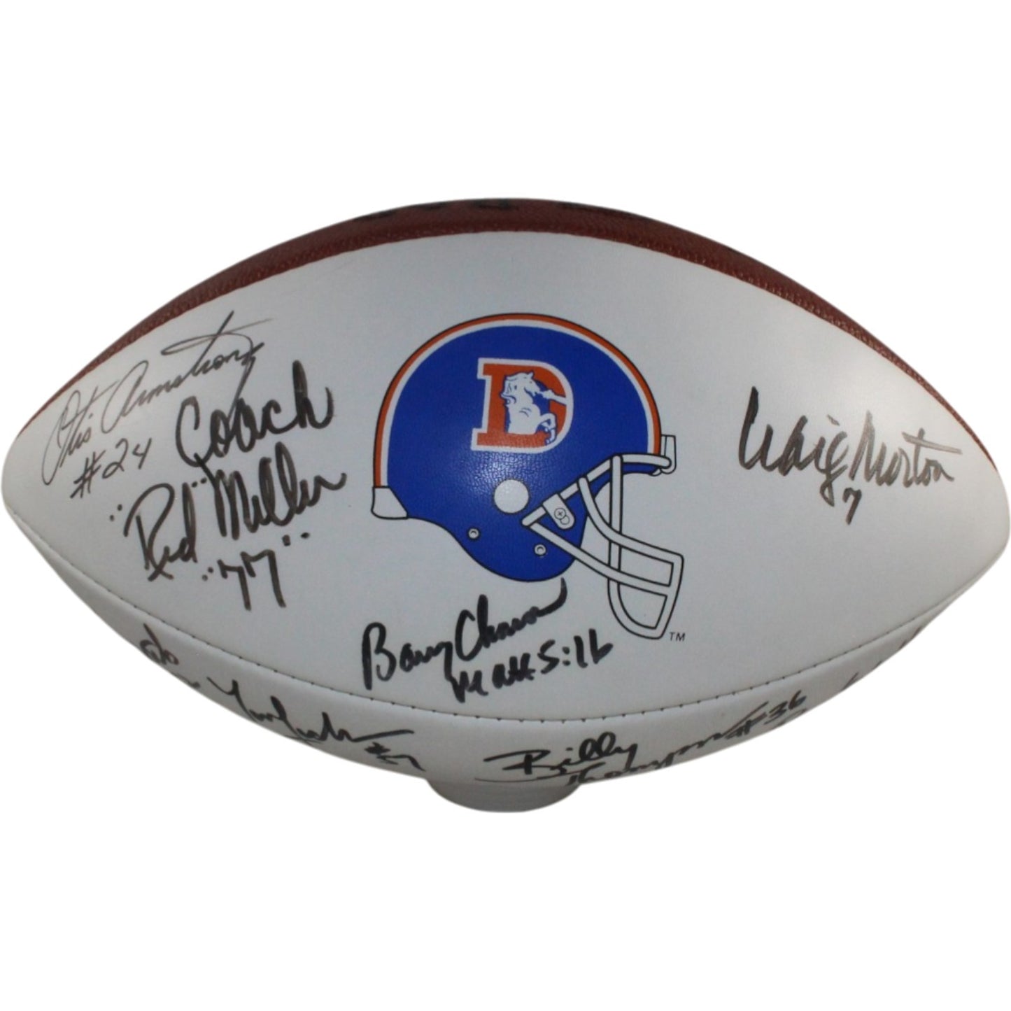 Red Miller & Tom Jackson Signed Denver Broncos 1977 Team Football