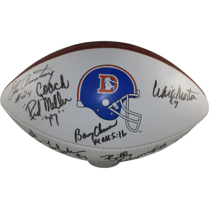 Red Miller & Tom Jackson Signed Denver Broncos 1977 Team Football