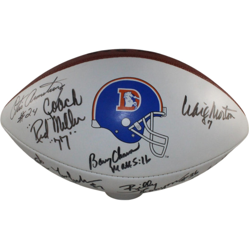Red Miller & Tom Jackson Signed Denver Broncos 1977 Team Football