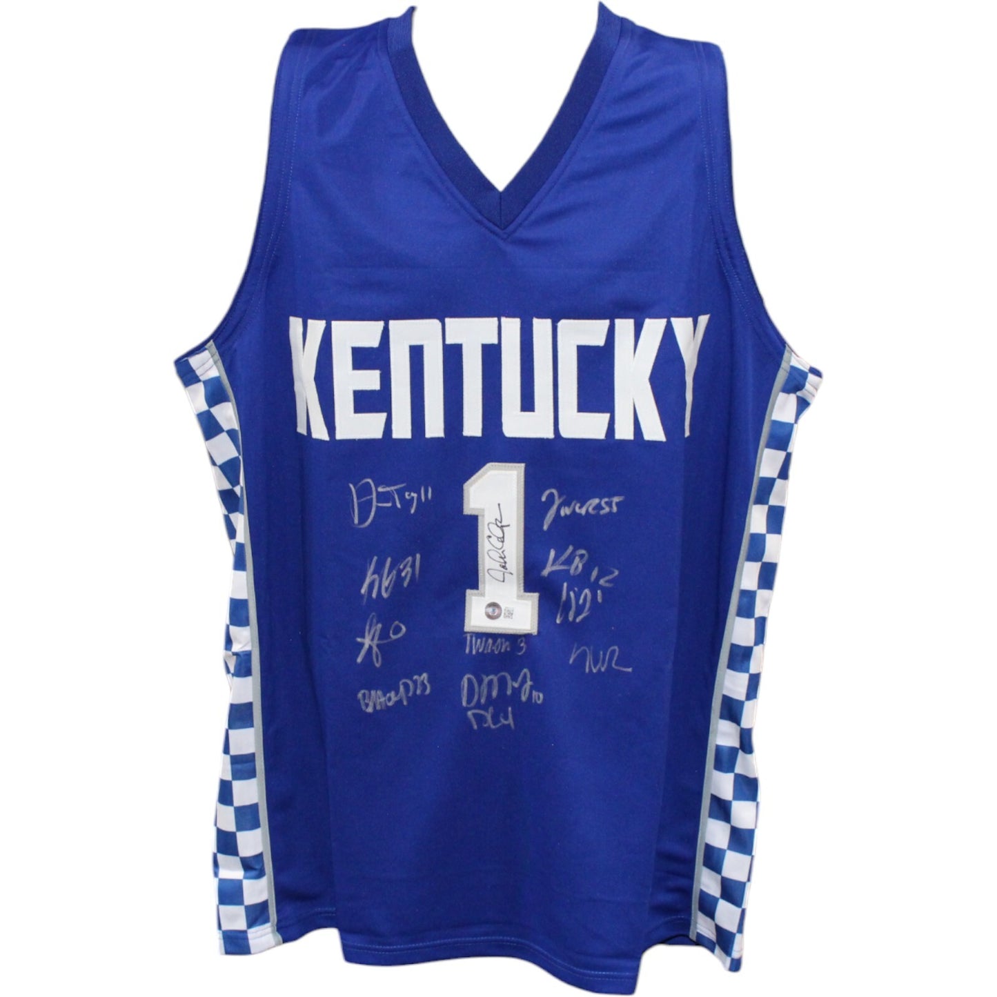 John Calipari & Kentucky Wildcats Team Signed 2021-22 Basketball Jersey