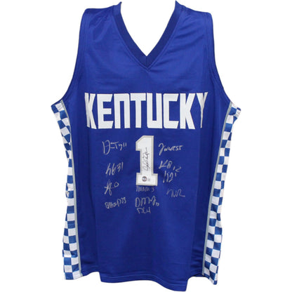 John Calipari & Kentucky Wildcats Team Signed 2021-22 Basketball Jersey