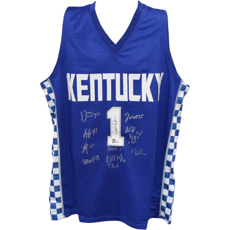 John Calipari & Kentucky Wildcats Team Signed 2021-22 Basketball Jersey