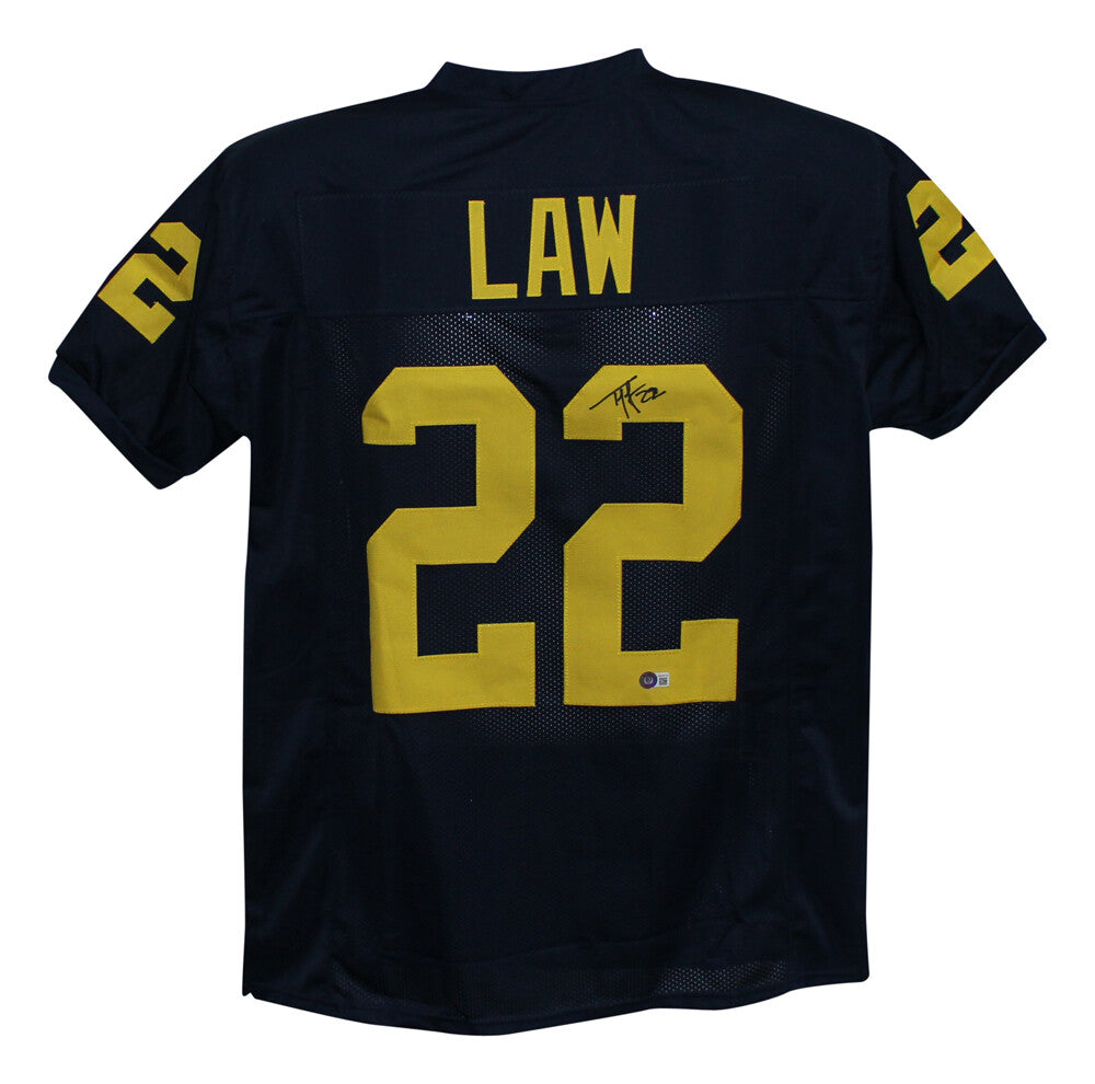 Ty Law Autographed Michigan Wolverines Custom College Style Jersey