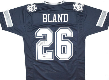 DaRon Bland Autographed Dallas Cowboys Custom Blue Jersey