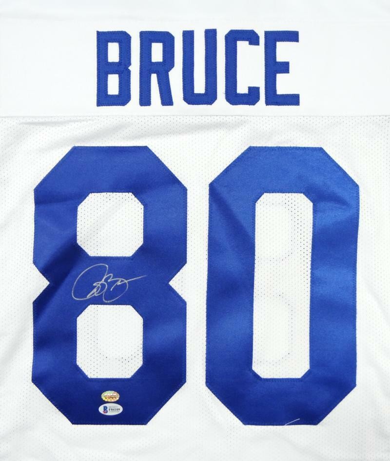 Isaac Bruce Autographed White Custom Jersey