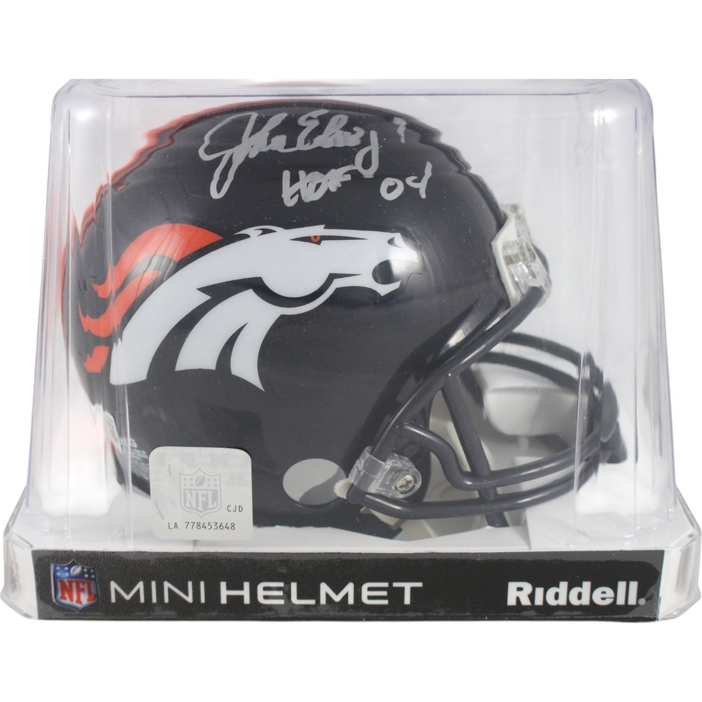 John Elway Denver Broncos Signed VSR4 Throwback 1997-2023 Mini Helmet