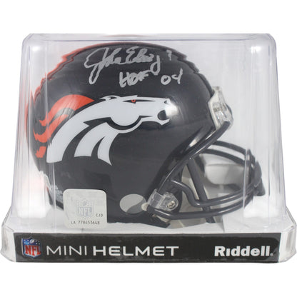 John Elway Denver Broncos Signed VSR4 Throwback 1997-2023 Mini Helmet