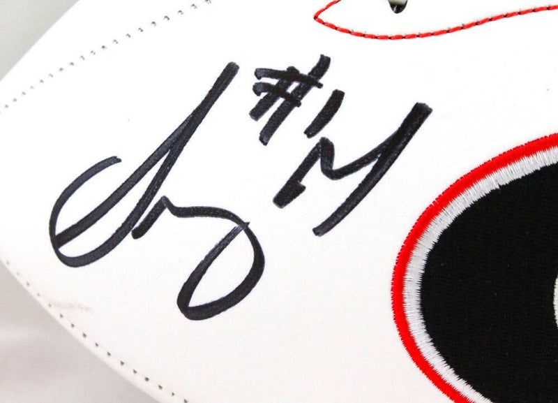 Roquan Smith & Sony Michel Signed Georgia Bulldogs Logo Football