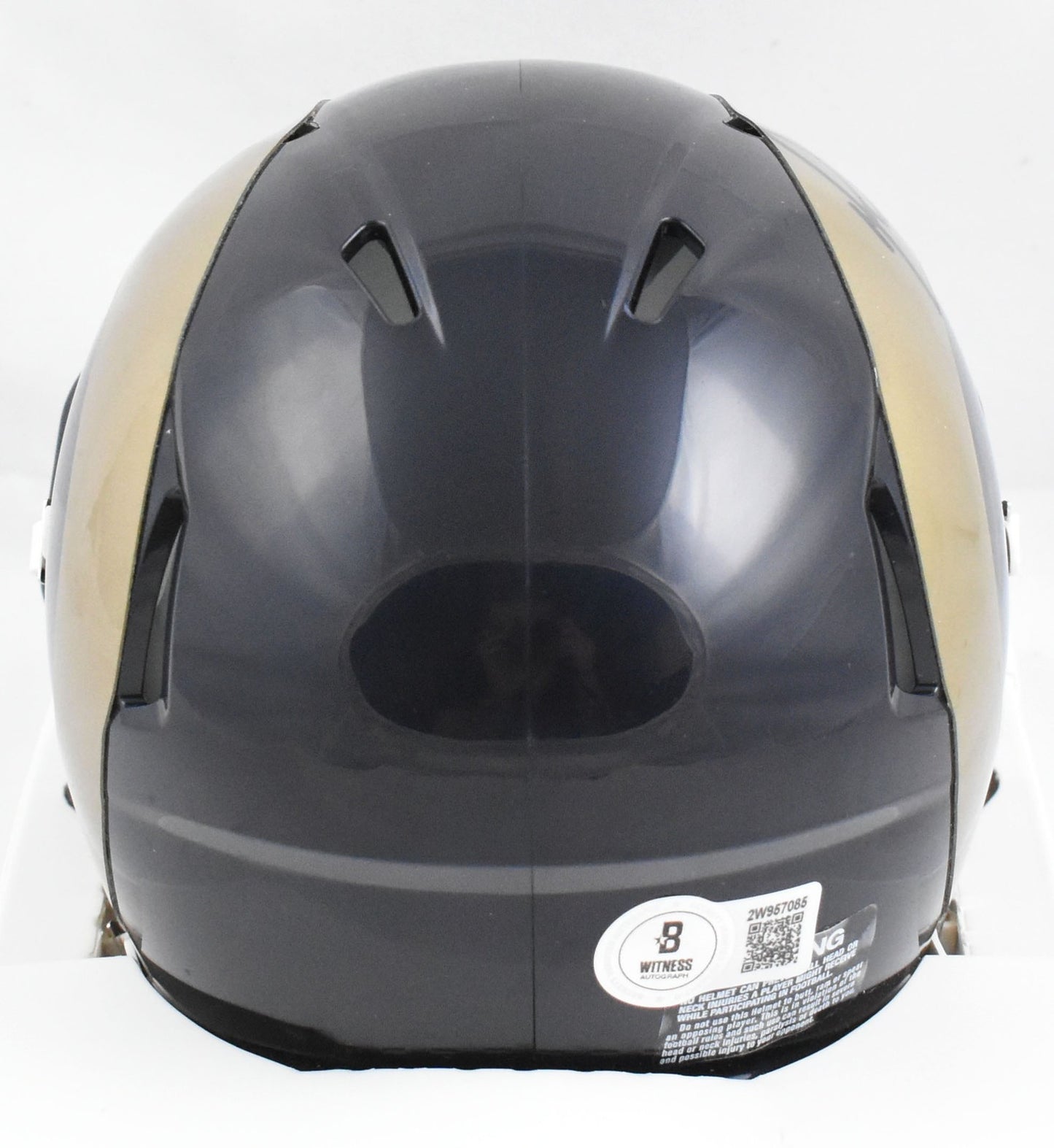 Marshall Faulk Autographed St. Louis Rams Speed Mini Helmet - Black