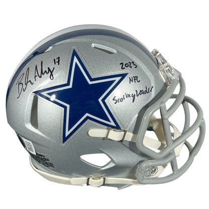 Brandon Aubrey Signed Dallas Cowboys Mini Helmet (Scoring Leader)