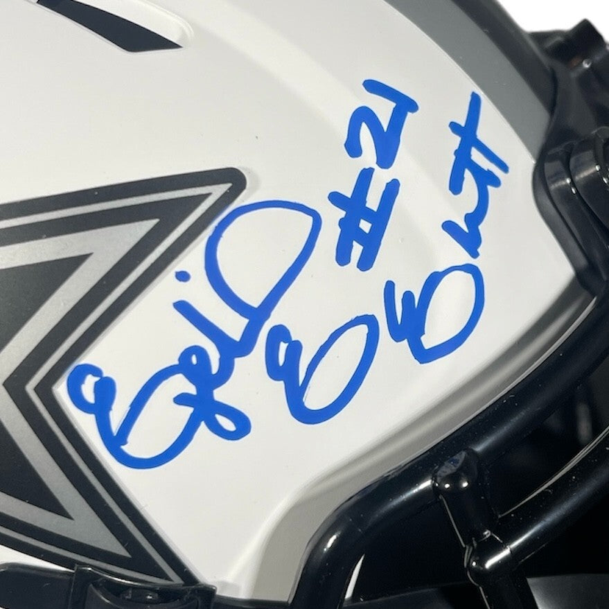 Ezekiel Elliott Dallas Cowboys Signed Lunar Eclipse Mini Helmet