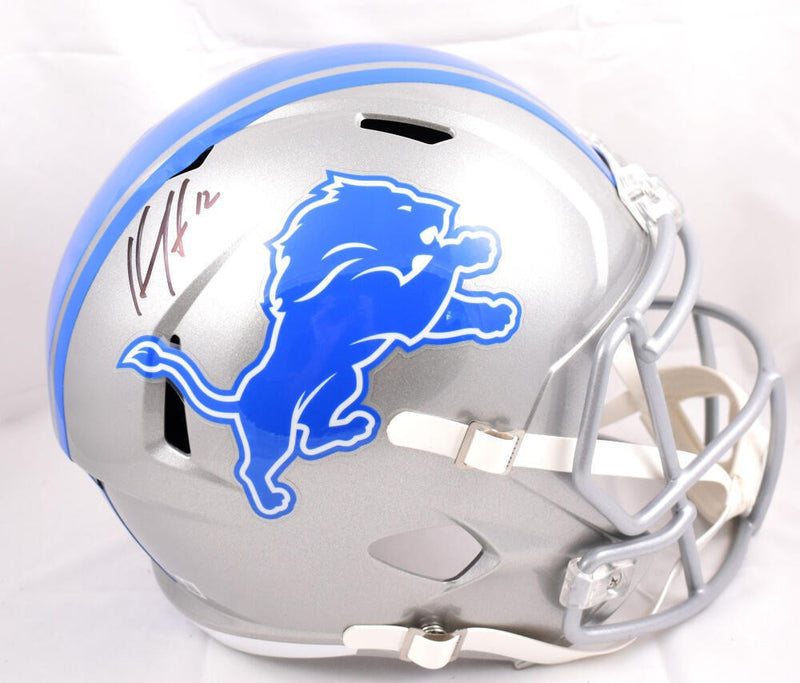 Hendon Hooker Signed Detroit Lions Full Size Speed Helmet - Black Edition