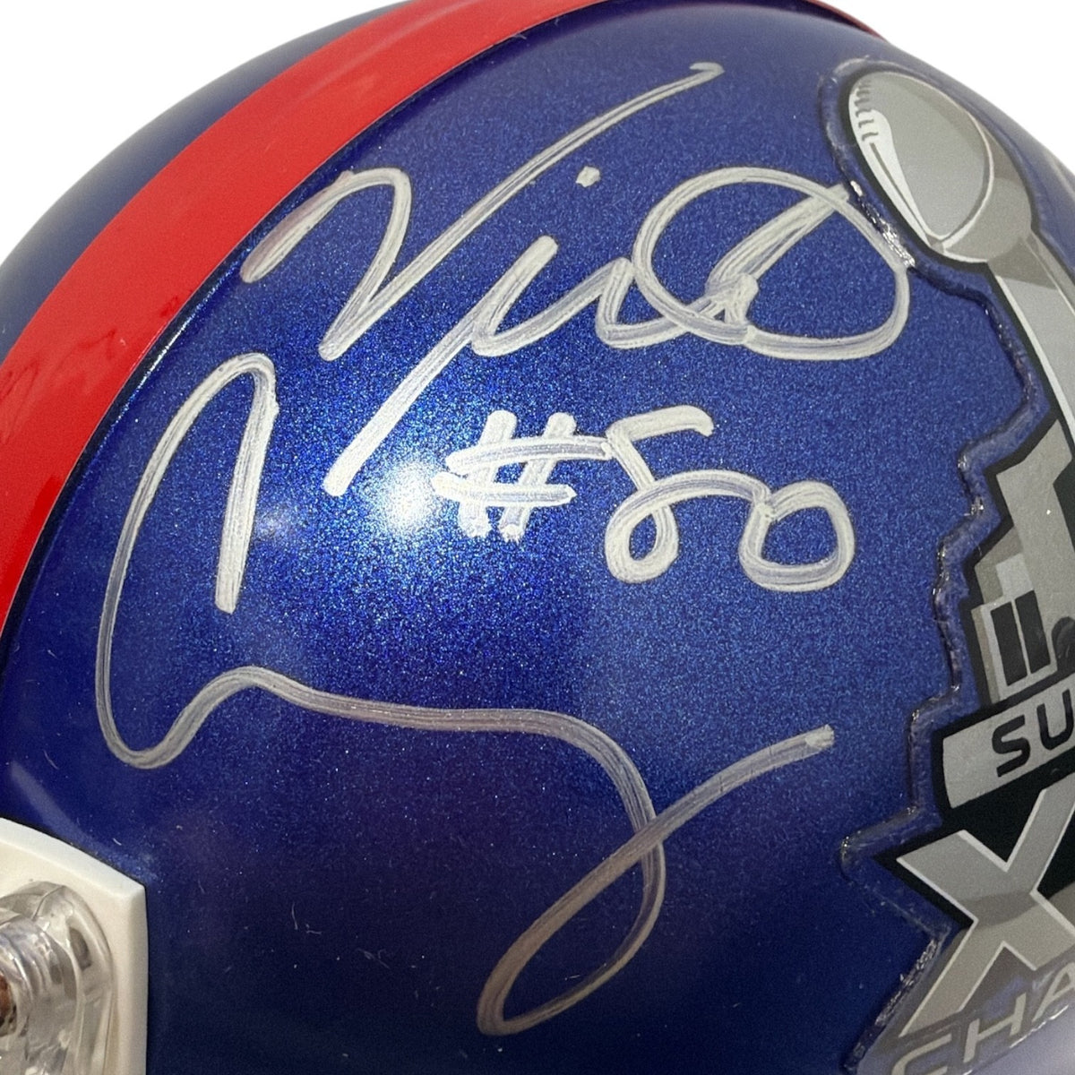 Victor Cruz Signed New York Giants Super Bowl XLVI Logo Mini Helmet