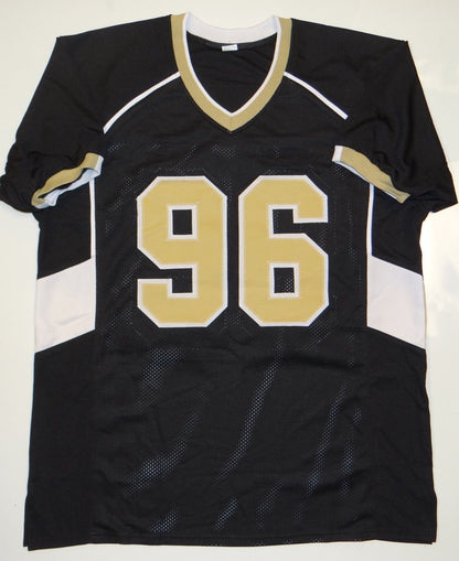 Justin Smith Autographed Black Custom Football Jersey