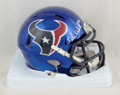Deshaun Watson Autographed Houston Texans White Chrome Mini Helmet