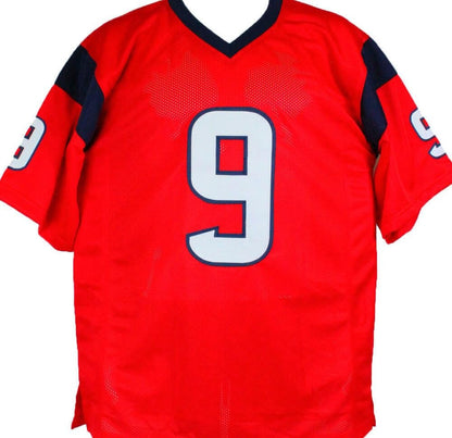 Shane Lechler Autographed Red Custom Football Jersey