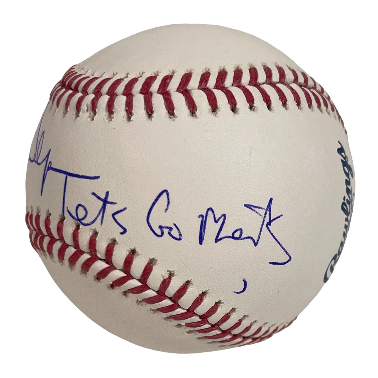 Fred Wilpon Signed ROMLB Baseball "Lets Go Mets" Inscription JSA