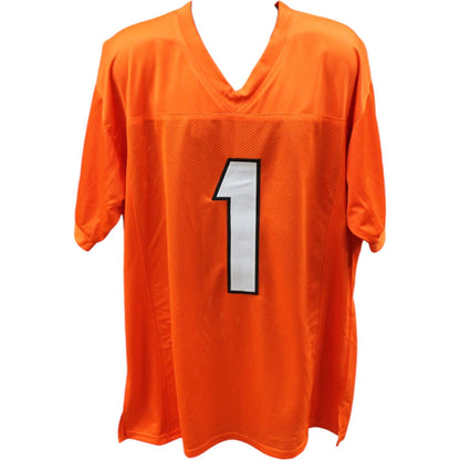 Ja'Marr Chase Signed Orange Pro Style Custom Jersey