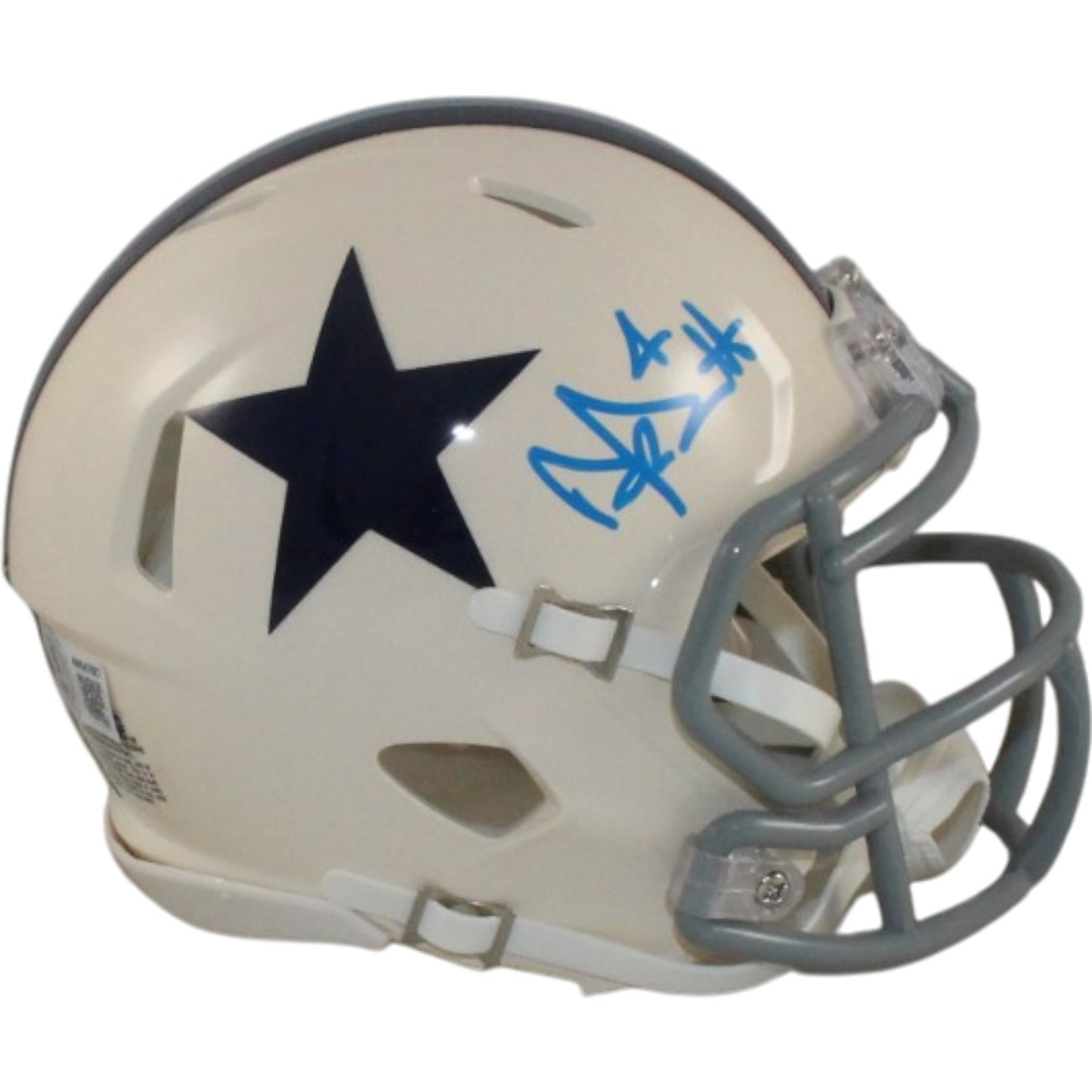 Dak Prescott Signed Dallas Cowboys Throwback Mini Helmet