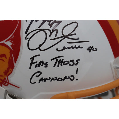 Warren Sapp, Derrick Brooks & Buccaneers Legends Signed Full Size Helmet