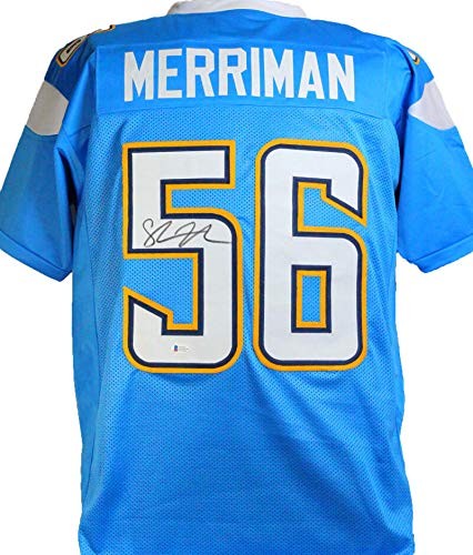 Shawne Merriman Autographed Light Blue Custom Jersey