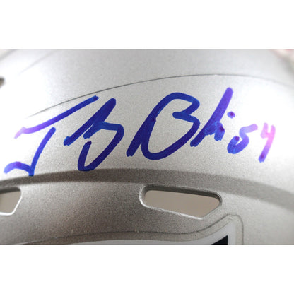 Tedy Bruschi Autographed New England Patriots Mini Helmet