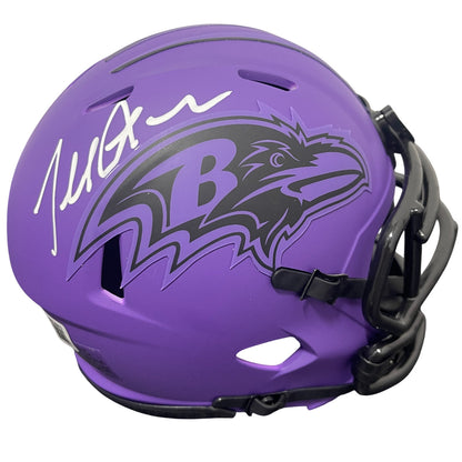 Terrell Suggs Signed Baltimore Ravens Rave Mini Helmet (Beckett COA)