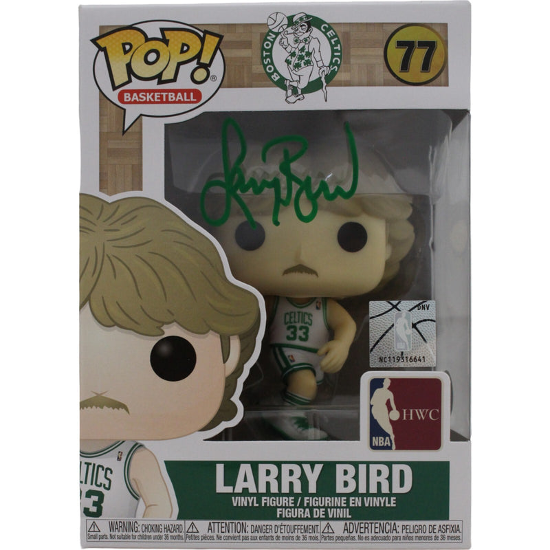 Larry Bird Signed Boston Celtics Funko Pop! #77 Beckett COA