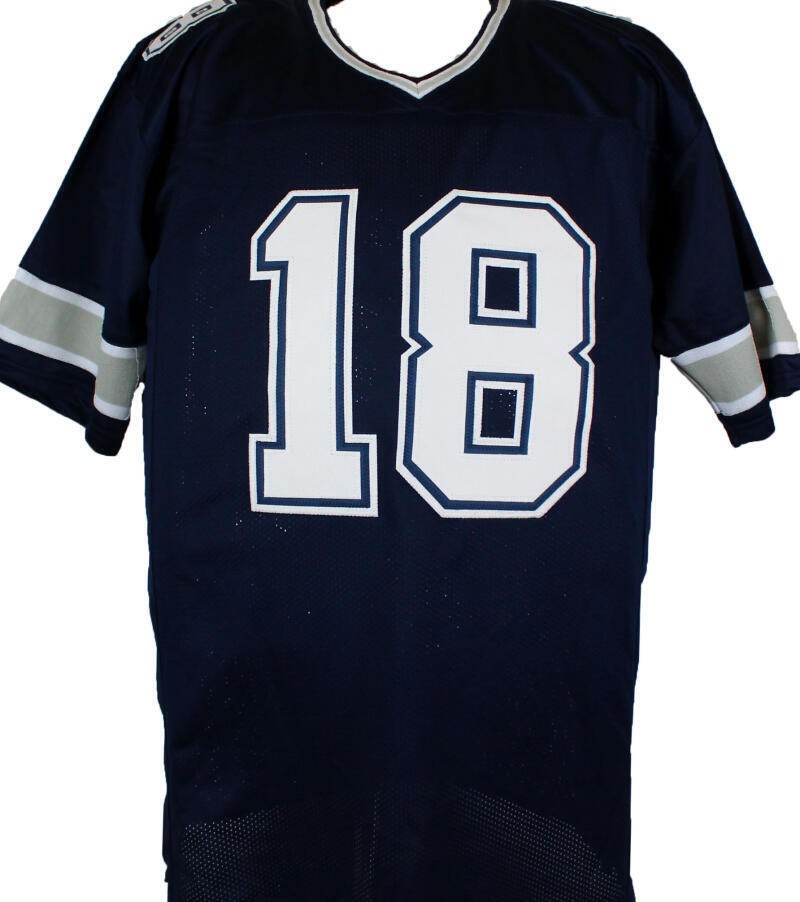 Jalen Tolbert Autographed Blue Custom Football Jersey