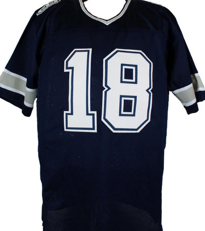 Jalen Tolbert Autographed Blue Custom Football Jersey