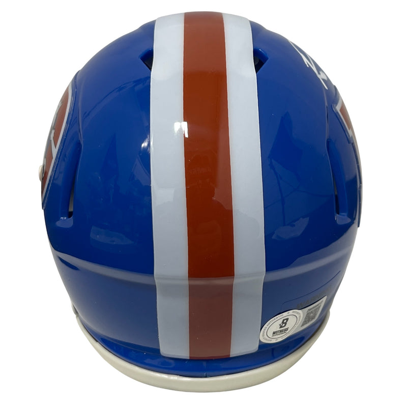 Bill Romanowski Signed Denver Broncos Throwback 1975-95 Mini Helmet BAS