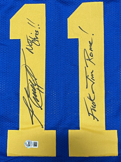 Jim Everett Signed Los Angeles Rams Custom Jersey (Not Chris Inscription)