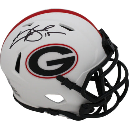 Carson Beck Georgia Bulldogs Autographed Lunar Speed Mini Helmet