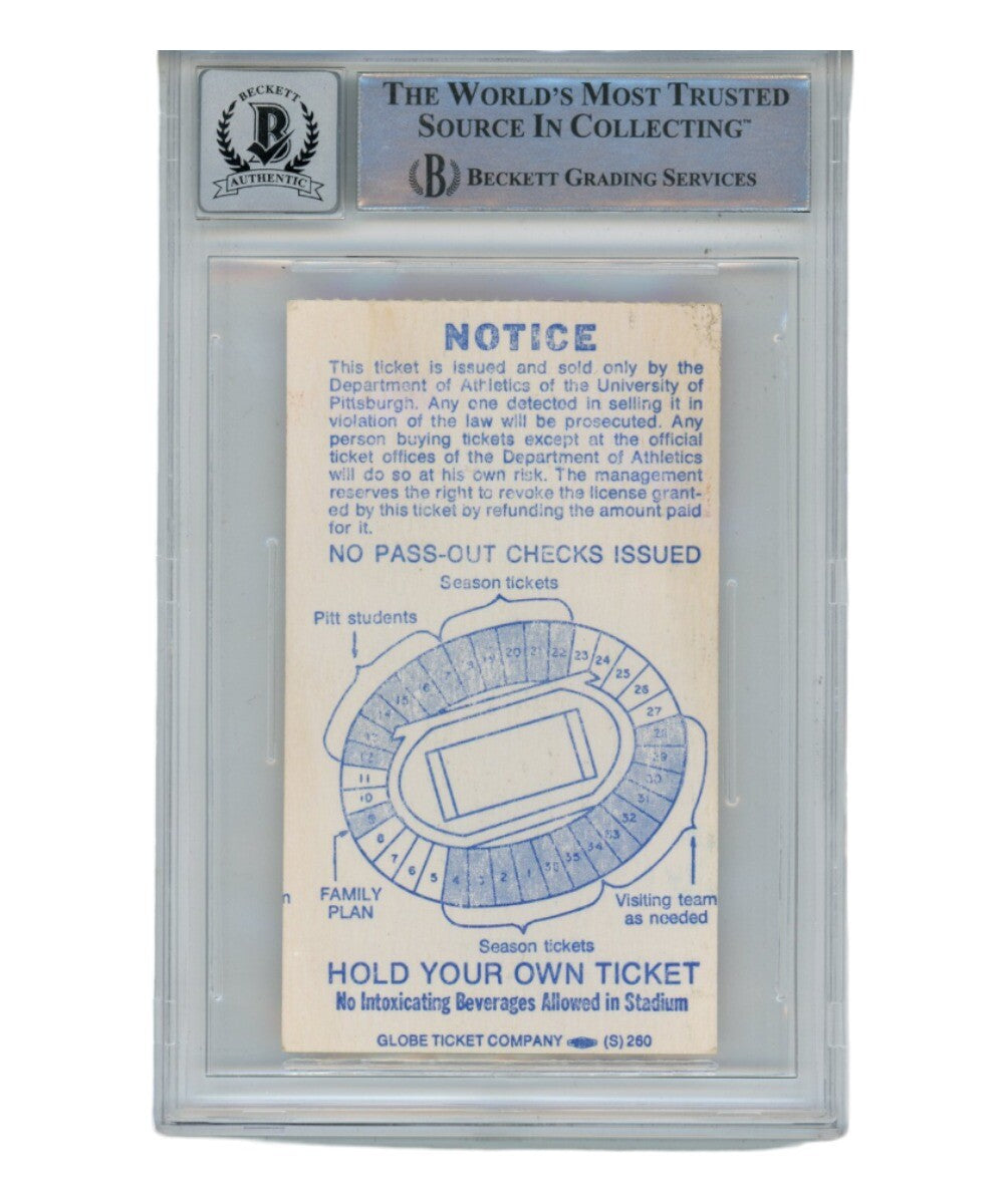 Tony Dorsett Signed 1976 Pittsburgh Panthers Ticket Stub (Heisman Inscription)